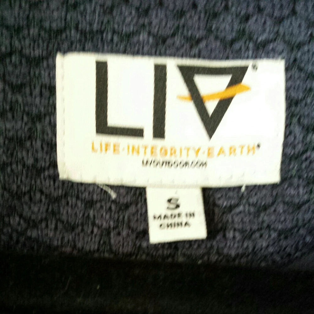 NWT Liv Outdoor Men's Blue Textured Knit 1/4 Zip Pullover S - Picture 12 of 14